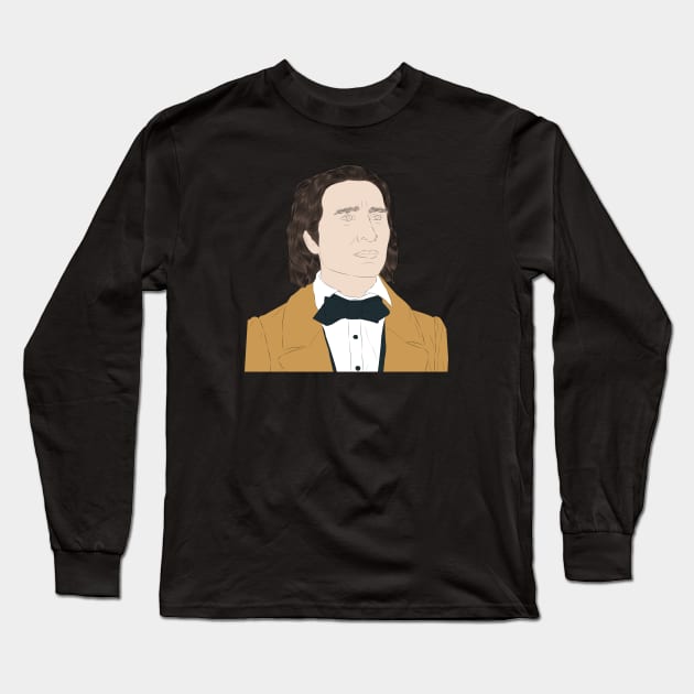 Franz Liszt - Portrait Long Sleeve T-Shirt by LiLian-Kaff